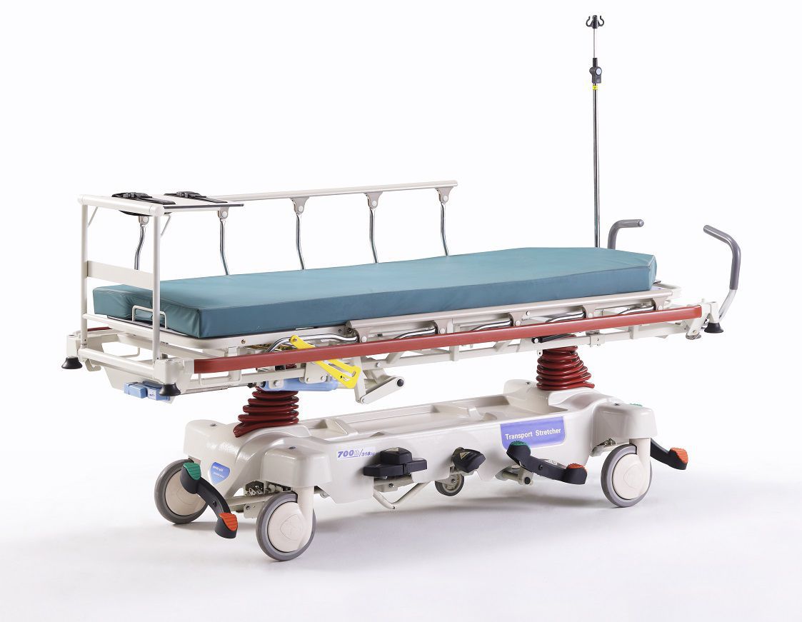 Тележка медицинская для перевозки пациентов (каталка) BL-PC-III 6, 5 функций, гидравлическая, с полкой для оборудования и инструментов